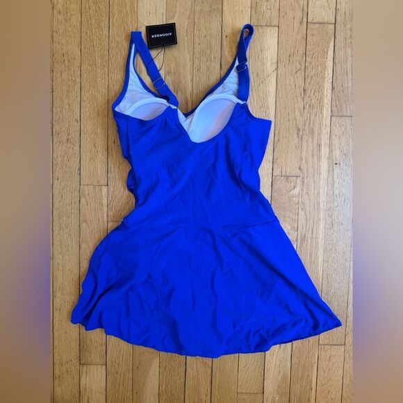 Aidonger One Piece Swim Dress Tummy Control Royal Blue NWT - Picture 5 of 6